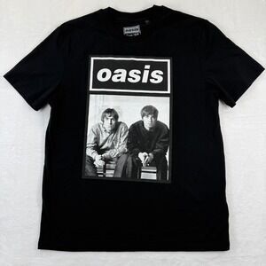 Oasis Live '25 World Tour T Shirt Black‎ Short Sleeve Cotton Size M